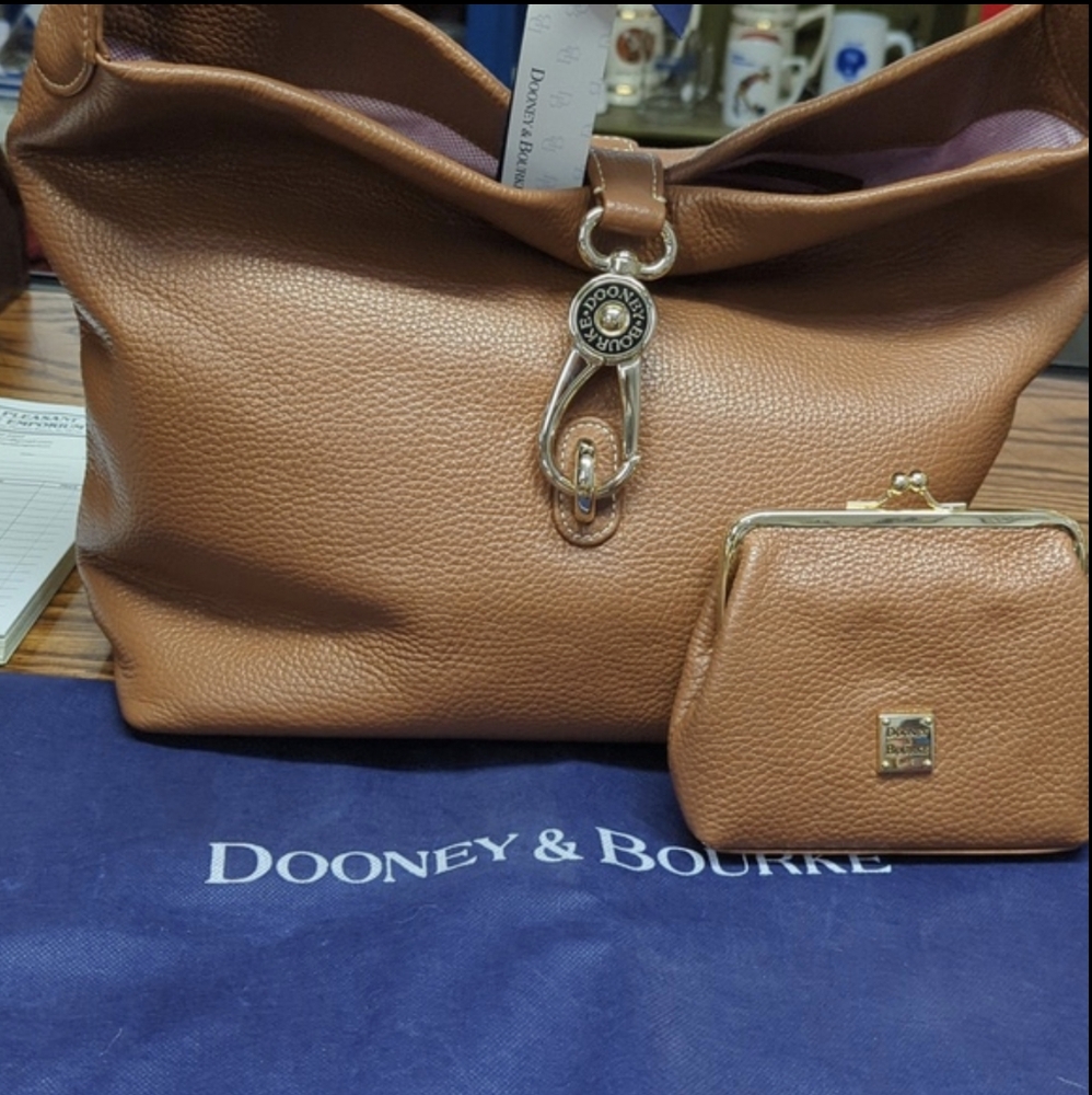 Dooney & Bourke Logo Lock Bag With Kisslock purse